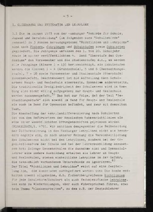 1. Gliederung und Systematik der Lehrpläne