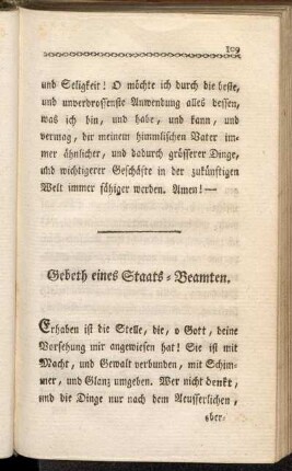 Gebeth eines Staats-Beamten.