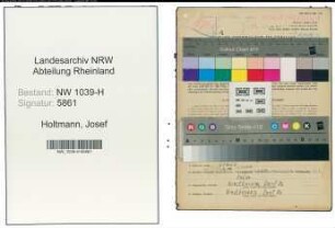 Entnazifizierung Josef Holtmann , geb. 14.11.1906 (Landwirt)