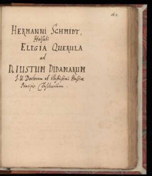 [Brief von Hermann Schmidt an Justus Didamar]