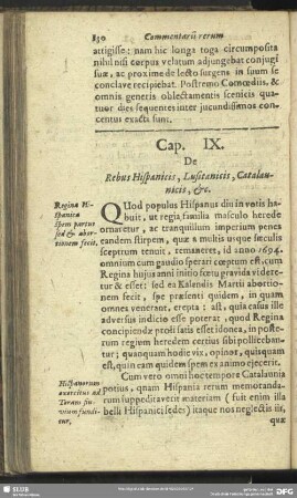 Cap. IX. De Rebus Hispanicis, Lusitanicis, Catalaunicis, etc.