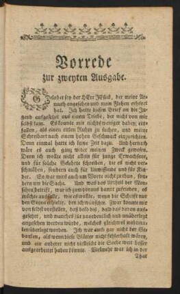 Vorrede zur zweyten Ausgabe