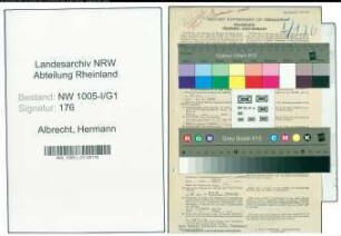 Entnazifizierung Hermann Albrecht , geb. 17.08.1889 (Stadtamtmann)