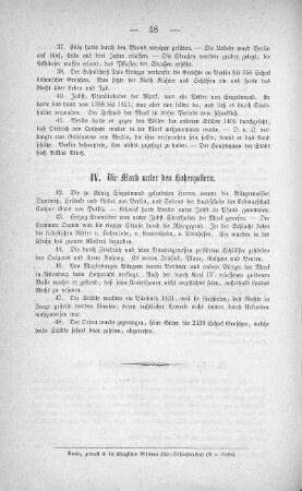 IV. Die Mark unter den Hohenzollern