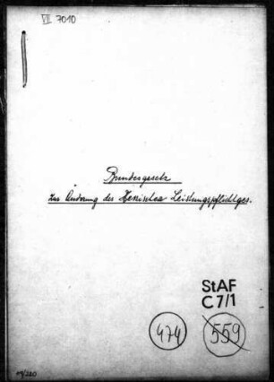 Änderung des hessischen Leistungspflichtgesetzes vom 31. Juli 1947