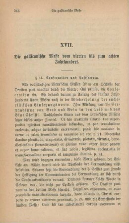 246-267 Die gallicanische Messe vom 4. bis zum 8. Jahrhundert : Fortsetzung