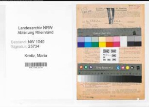 Entnazifizierung Maria Kreitz , geb. 24.06.1890 (Lehrerin)