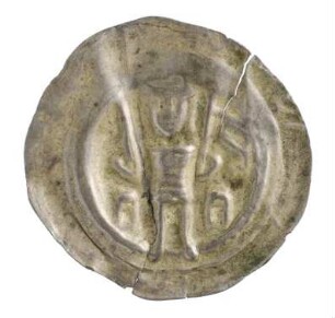 Münze, Brakteat, 2. Hälfte 13. Jh.
