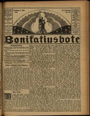 Erste Ausgabe vom Sonntag, den 26. Juni 1927.