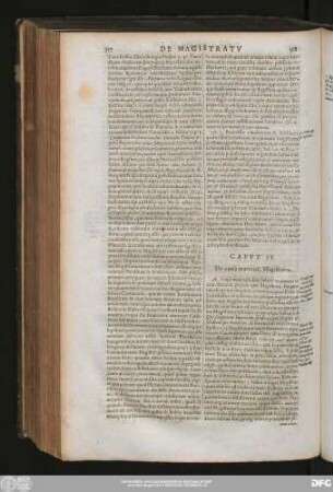 Caput IV. De causa materiali Magistratus.