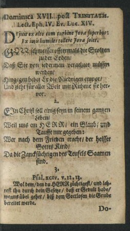Dominica XVII. post Trinitatis ...
