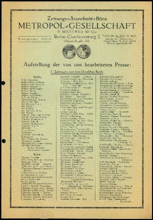 Anlage I. Flyer Metropol-Gesellschaft