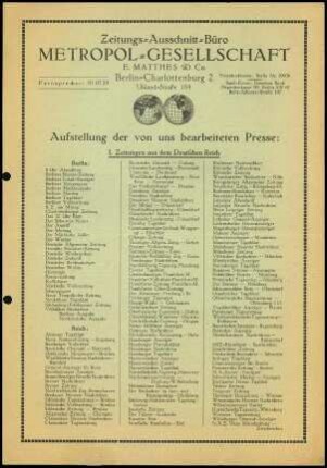 Anlage I. Flyer Metropol-Gesellschaft