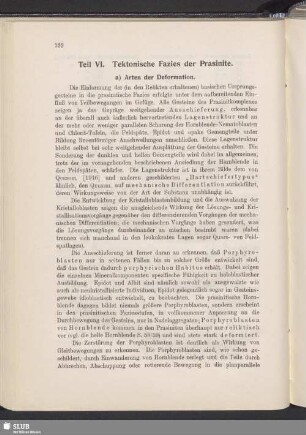 Teil VI. Tektonische Fazies der Prasinite