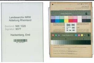 Entnazifizierung Emil Hackenberg , geb. 26.08.1889 (Fabrikant)