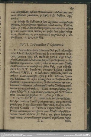 XVII. De Foederibus & Testamentis