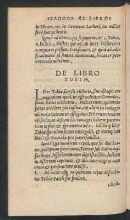 De Libro Tobiae.