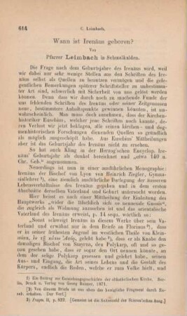 614-629 Wann ist Irenäus geboren?