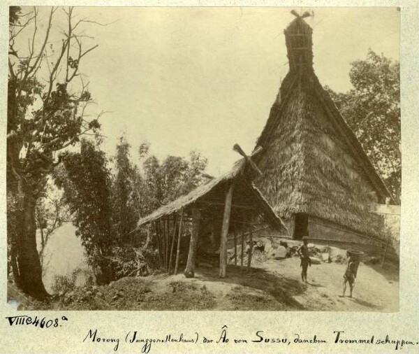 Bachelors' house and drum shed