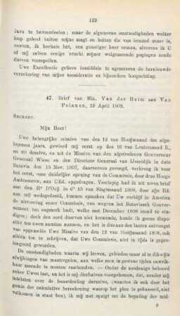 47. Brief van Min. Van der Heim aan Van Polanen, 19 April 1809