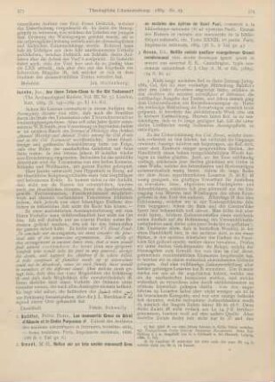 574-579 [Rezension] Reuss, Ed., Notitia codicis quattuor evangeliorum Graeci membrancei