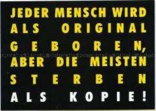 Postkarte mit Spruch