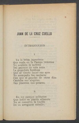 Juan de la Cruz Cuello : Introducción