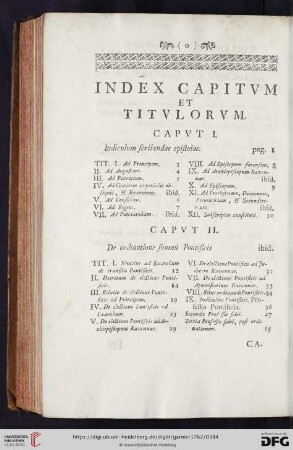 Index capitum et titulorum