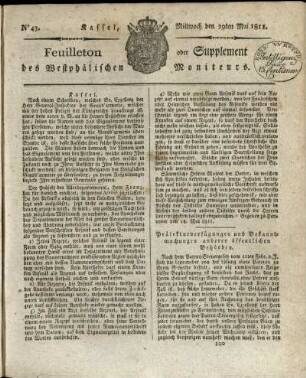 No. 43, Mittwoch den 29ten Mai 1811