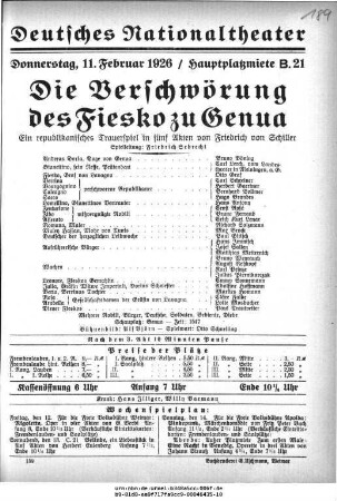Die Verschwörung des Fiesko zu Genua