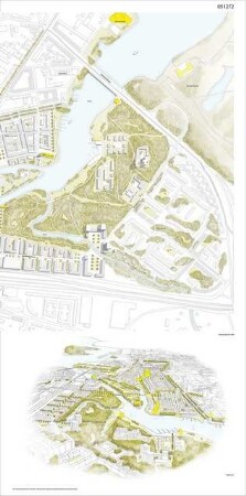 Ideale Realitäten - Potsdam Schinkelwettbewerb 2012: Lageplan 1:2000, isometrische Darstellung