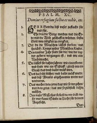 Psalm. XC. Domine refugium factus es nobis, etc.