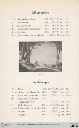 Radierungen (Nr. 7-17)