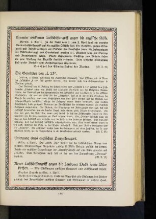 Untergang eines englischen Panzerkreuzers.