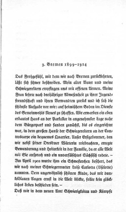 3. Bremen 1899-1914.