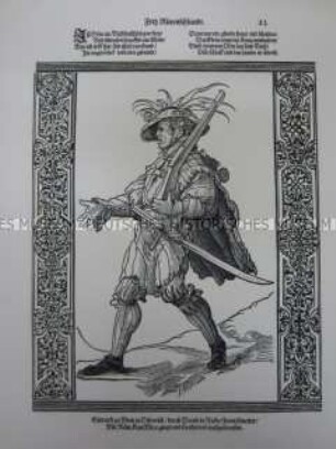 Kriegerdarstellung, Büchsenschütze, 1510/1530.