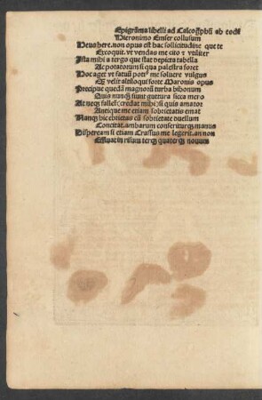 Epigramma libelli ad Calcographum ab eodem Hieronimo Emser collusum
