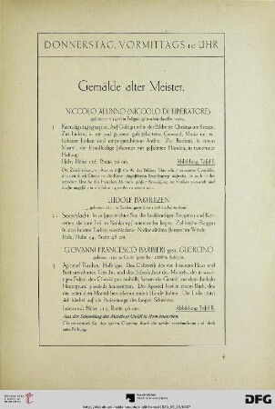 Gemälde alter Meister (Nr. 1-58)