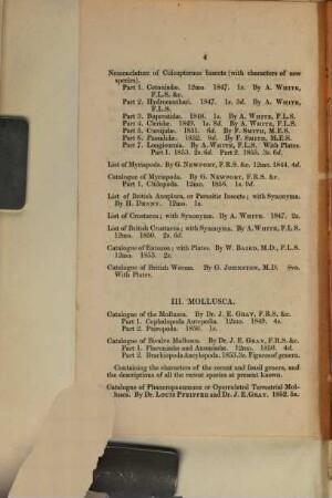 Catalogues of the zoological collection in the British Museum. [1.] 1856