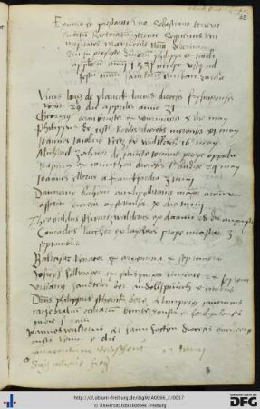 [fol. 28] Rektorat Sebastian Derrer 1531