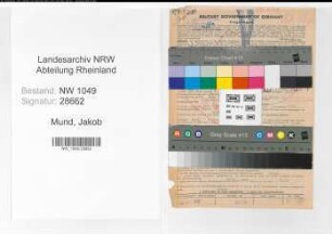 Entnazifizierung Jakob Mund , geb. 08.07.1896 (Handelsvertreter)