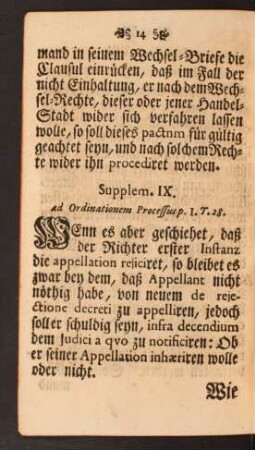 Supplem. IX. ad Ordinationem Processus p. I. T. 28.