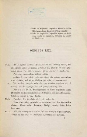 Annotationes ad scholia in Sophoclis tragoedias septem : [Phil. Diss. Leyden 1882] [Sophocles]