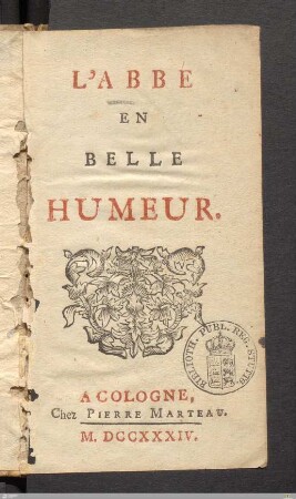 L' Abbé En Belle Humeur