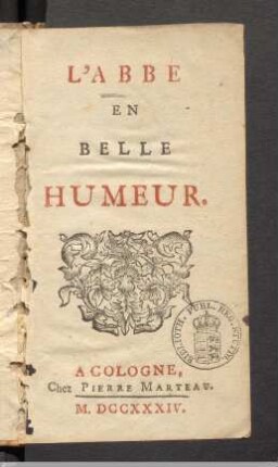 L' Abbé En Belle Humeur