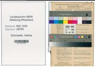 Entnazifizierung Helma Schroeder , geb. 27.09.1905 (Fuersogerin)