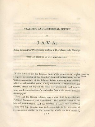 Statistical and historical sketch of Java ...