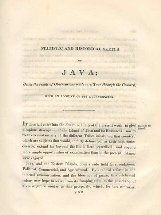 Statistical and historical sketch of Java ...