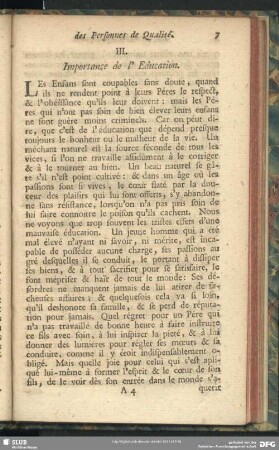 III. Importance de l'Education