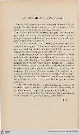 4.1886 = Année 5: La réforme du système foncier